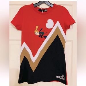 Love Moschino ski print t shirt